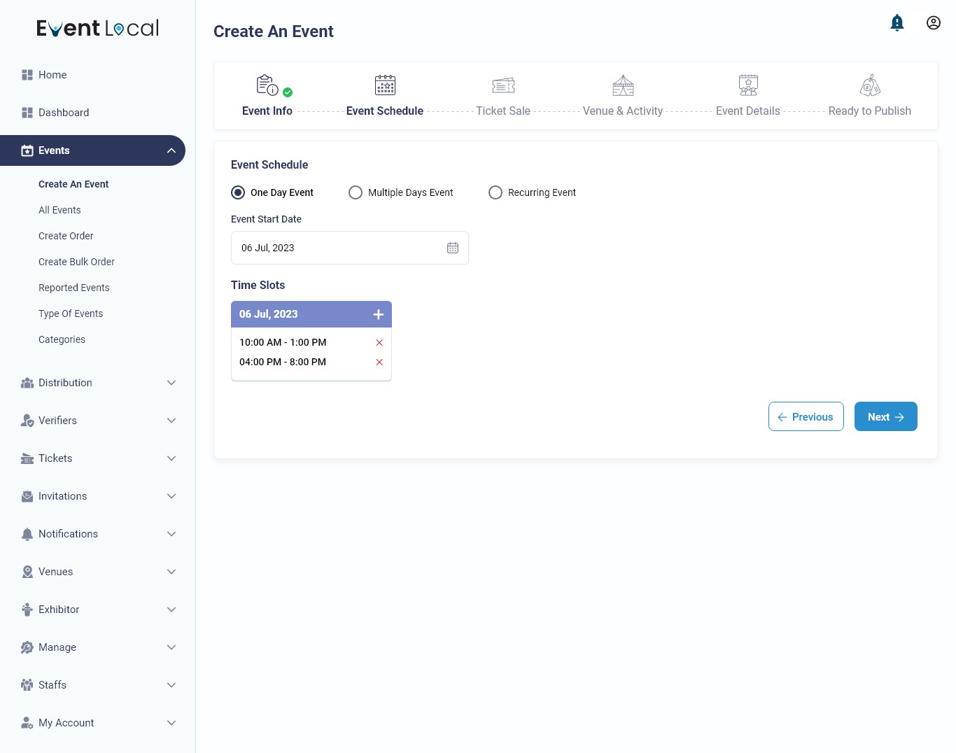 Create An Event Schedule 1